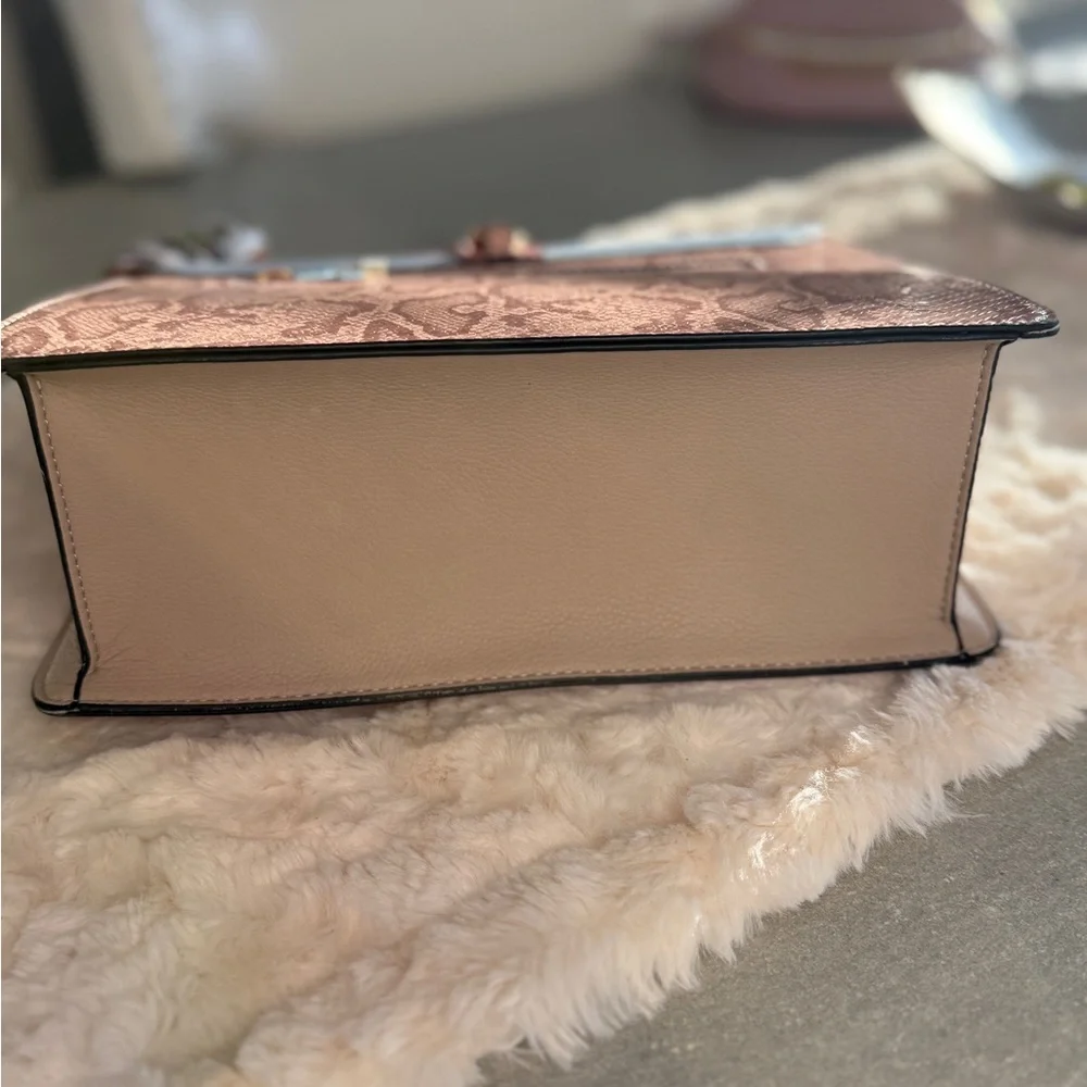 Aldo Caiilla Top Handle Satchel Snake Print + Chain Detail - Picture 12 of 16